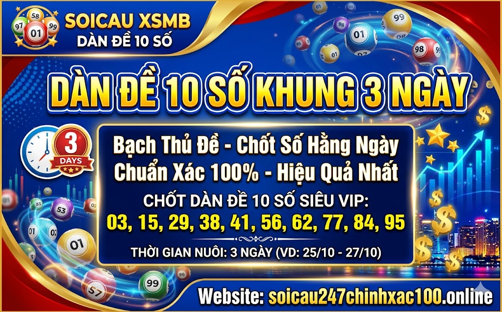 Dàn Đề 10 Số Khung 3 Ngày