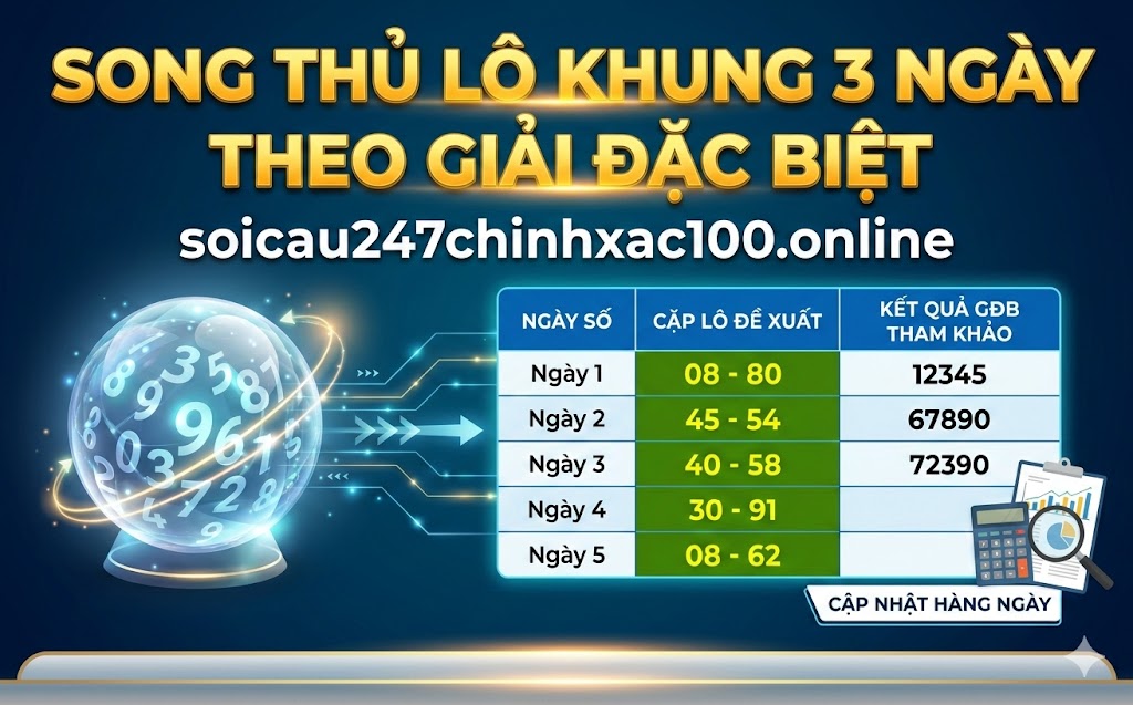 Soi Cầu Song thủ lô khung 5 ngày theo giải đặc biệt